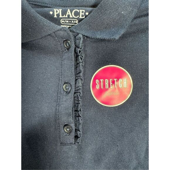 The Children's Place 6 Unit Girls Size Medium 7/8 Tidal Navy Blue Uniform Ruffle - Picture 2 of 7